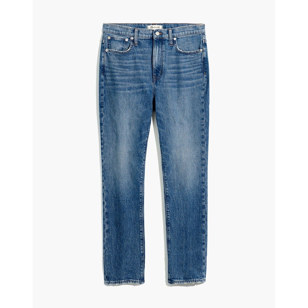 Madewell High Rise Slim Boyjean 27 Medium Wash Denim Slim Straight Vintage Feel